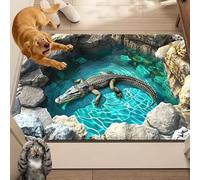 Liocwocne 2026 New Optical Illusion Rug, 3d Rugs Illusion, Rug That Looks Like A Hole for Indoor and Outdoor Entrance, Startled Cats and Dogs, They Backed Away(E,40 * 60cm)