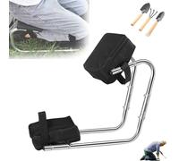 Liocwocne Knee Seat for Gardening, Strap On Kneeling Device for Garden, Strap On Kneeling Device Knee Seat Leg Brace, Protection Portable Easy to Move for Gardeners Farm Work(Black)