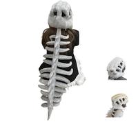 Liocwocne Realistic Dinosaur Skeleton Costume Set, Halloween Dinosaur Themed Skull Cosplay Props, 3D Plush Dino-saur Skeleton Costume Set(75CM)