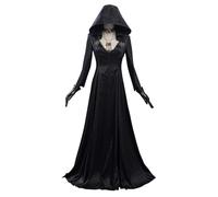 LIOEUE Abito Gotico Stile Vittoriano | Costume Cosplay Ispirato A Resident Evil Village, Abbigliamento Donna Per Halloween (nero,L)