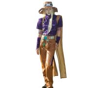 LIOEUE Costume Cosplay Gyro Zeppeli Steel Ball Run Completo | Outfit Uomo Con Cappello E Mantello Per Halloween E Comic Con-clothing||XL