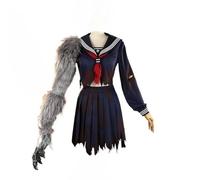LIOEUE Costume Cosplay Horrore Hinako Fukami | Mutazione Volpe Con Braccio in Pelliccia, Uniforme Macchiata (Set completo,XL)