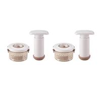 Lioggyet 2 x contenitori sottovuoto per alimenti, con pompa manuale, dispenser portatile, sigillatrice sottovuoto, universale, 630 ml
