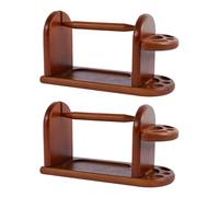 Lioggyet 2X Portafilo in Legno per Lavorare A Maglia all'Uncinetto, Supporto Portafilo con Fessure, Girafilo Orizzontale, Dispenser per Palline di Filo