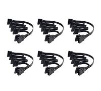 Lioggyet 6X IDE Da 4 Pin Un 5 Porte Da 4 Pin Molex Un Multi Porta di Alimentazione 18AWG per Disco Rigido HDD SSD PC