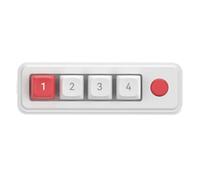 Lioggyet Tastiera meccanica a 4 , 1 pulsante, programmazione macro RGB, cablata, scambio a caldo, tastiera meccanica per i giochi,