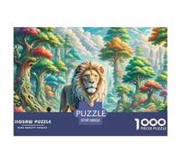 Lion 1000 Piece Jigsaw Puzzle For Adults Challenging Game Stress Relief Puzzle Cultivate The Spirit of Teamwork for Family Decorations 38x26cm/1000pcs