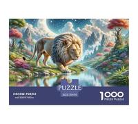 Lion 1000 Piece Jigsaw Puzzle For Adults Challenging Game Stress Relief Puzzle Exercise The Memory of The Brain for The Whole Family, Gifts for Women, Gifts for Men 70x50cm/1000pcs