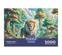 Lion 1000 Piece Jigsaw Puzzle For Adults Educational Games Stress Relief Puzzle Exercise The Memory of The Brain for Men, Women, Elders, Seniors 70x50cm/1000pcs