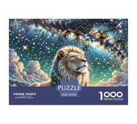 Lion 1000 Pieces Jigsaw Puzzles For Adults Family Challenge Toys Stress Relieving Entertainment Cultivate The Spirit of Teamwork for Family Decorations 70x50cm/1000pcs