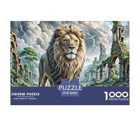 Lion 1000 Pieces Jigsaw Puzzles For Adults Family Challenge Toys Stress Relieving Entertainment Cultivate The Spirit of Teamwork For Adults Gifts 38x26cm/1000pcs