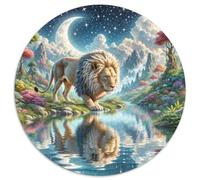 Lion 1000 Pieces Jigsaw Puzzles For Adults Family Challenge Toys Stress Relieving Entertainment Cultivate The Spirit of Teamwork For Adults Gifts 1000pcs (67.5x67.5cm)