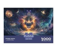 Lion 1000 Pieces Jigsaw Puzzles For Adults Family Challenge Toys Stress Relieving Entertainment Cultivate The Spirit of Teamwork for Men, Women, Elders, Seniors 70x50cm/1000pcs