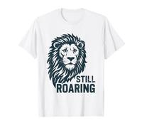Lion Alpha Motivation Ancora ruggente Leo Power Men Maglietta