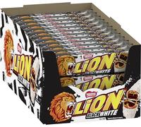 Lion, barretta di cioccolato nero e bianco, snack con morso, cioccolato croccante e croccanti crisps, imbottitura brownie, la particolare esperienza di mordere, confezione da 24 (24 x 42 g)