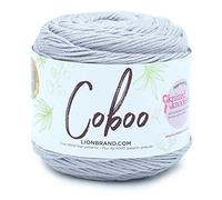Lion Brand - Filato Coboo, morbido misto cotone, per lavorare a maglia e uncinetto, argento, 1 confezione