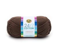 Lion Brand Yarn (1 Skein 24/7 Cotton Yarn, Café Au Lait 761-126 24-7 Filato di Cotone, 15.24x6.35x6.35 cm, 170 unità