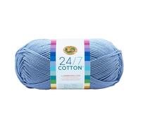 Lion Brand Yarn Company Cotton Yarn, Filato 100% Cotone, Colore Cielo