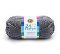 Lion Brand Yarn Company-Matassa di Filato in Cotone, in Puro Cotone, Colore: Argento