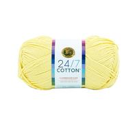 Lion Brand Yarn Company-Matassa di Filato in Cotone, in Puro Cotone, Colore: Giallo Limone