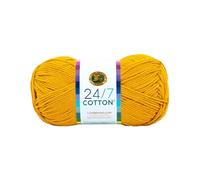 Lion Brand Yarn Company-Matassa di Filato in Cotone, in Puro Cotone, Colore: Solidago