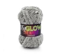 Lion Brand Yarn DIY Glow - Filato di ciniglia, grigio