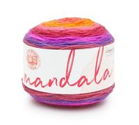 Lion Brand Yarn Mandala Filato multicolore variegato, per uncinetto e lavoro a maglia, filato per artigianato, Andorian, 1 gomitolo