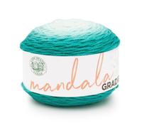 Lion Brand Yarn Mandala Gradient, filato multicolore per lavori a maglia, uncinetto e artigianato, colore verde mare, 1 confezione