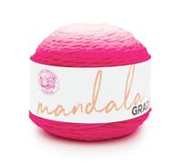 Lion Brand Yarn Mandala Gradient, filato multicolore per lavori a maglia, uncinetto e artigianato, rosa acceso, 1 confezione