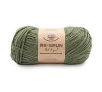 Lion Brand Yarn Respun - Filato di poliestere riciclato spesso e veloce, super voluminoso, per lavori a maglia, uncinetto e artigianato, sempreverde, 1 confezione