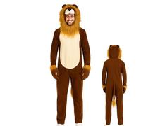 Lion Costume Adult, 700g Outfit per animali per la celebrazione delle festività per uomini, tuta per cosplay con criniera e coda realistiche, per evento di gioco della scuola di performance di Hallowe