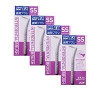 LION DENT.EX Spazzolino interdentale 4 pezzi × 4 plettri dentali bianchi tagl...