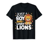 Lion è solo un ragazzo che ama Lions Africa Animal Maglietta