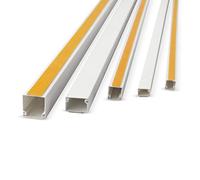 Lion Electric Canalina per cavi bianca, autoadesiva, 25 x 16 mm, 12 x 1 m, passacavi per nascondere i cavi, canaline per cavi di diverse dimensioni senza fori, per scrivania, parete, pavimento