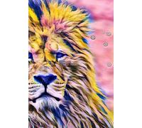 Lion Head Notebook: Colourful Lion Head Notebook, Lion Head Portrait Notepad, African Animal Art, Lion Lover, Lion Enthusiasts Gift, Big Cat Journal, ... Wild African Lion Diary, Lion Portrait Art,