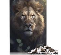 Lion In The Forest Jigsaw Puzzle Impossibili 1000 Pezzi Decorazione Per La Casa. Rilassamento E Intelligence Per Adulti E Ragazzi Da 14 Anni 1000pcs (75x50cm)