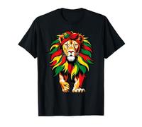 Lion Juneteenth Black History African Flag Women Maglietta