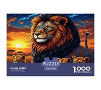 Lion King Fantasy Art Pezzi Cartone Resistenti Ideale Per Allenare Pensiero Logico, Memoria E Concentrazione Nel Tempo Libero 70x50cm/1000pcs