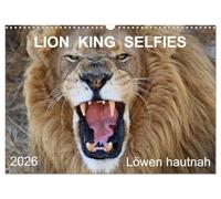 LION KING SELFIES Löwen hautnah (Wandkalender 2026 DIN A3 quer), CALVENDO Monatskalender: Die Fotografin Barbara Fraatz hat für Sie Ihre schönsten ... Fotojahreskalender-Planer zusammen gestellt.