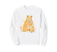 Lion Mama Baby Mamma Bambino Amore Felpa