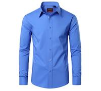 Lion Nardo Camicie da Uomo a Maniche Lunghe, Camicie in Cotone con Bottoni, Camicia Taglia Regolare e Taglie Forti., L
