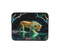 Lion Night Art - Custodia per computer portatile, borsa da lavoro per tablet, 25,4 cm