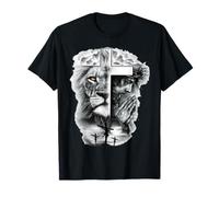 Lion of Judah And Jesus Prayer Christian T-Shirt Maglietta