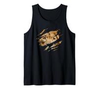 Lion Outfit - Immagine di Design strappato del Viso di Un Canotta