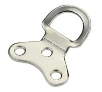 Lion Piastra Uncino D-D Anello A 1 Pezzo 3 Fori Nickel 36 x 29mm Con Viti