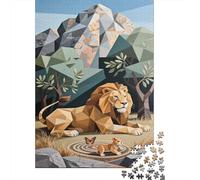 Lion Puzzle 1000 Pezzi Per Collezionisti, Wildlife Mindfulness Attiva, Progetto Condiviso, Elemento Stilistico 1000pcs (75x50cm)