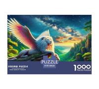 Lion Puzzle De 1000 Pièces Pour Adultes Et Enfants Dès 14 Ans Jeu Cadeau Unique De Qualité Supérieure Décoration De La Maison 38x26cm/1000pcs
