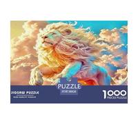 Lion Puzzle De 1000 Pièces Pour Adultes Et Enfants Dès 14 Ans Jeu Cadeau Unique De Qualité Supérieure Décoration De La Maison 38x26cm/1000pcs
