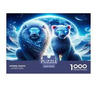 Lion Puzzle De 1000 Pièces Pour Adultes Et Enfants Dès 14 Ans Jeu De Patience Et De Réflexion De Qualité Supérieure - Activité Familiale Parfaite 70x50cm/1000pcs