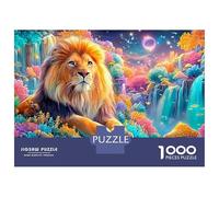 Lion Rests by Magical Waterfalls Puzzle Da 1000 Pezzi Per Adulti E Bambini Dai 12 Anni in Su The Lion Gioco Di Sfida E Di Ingegno 52x38cm/1000pcs